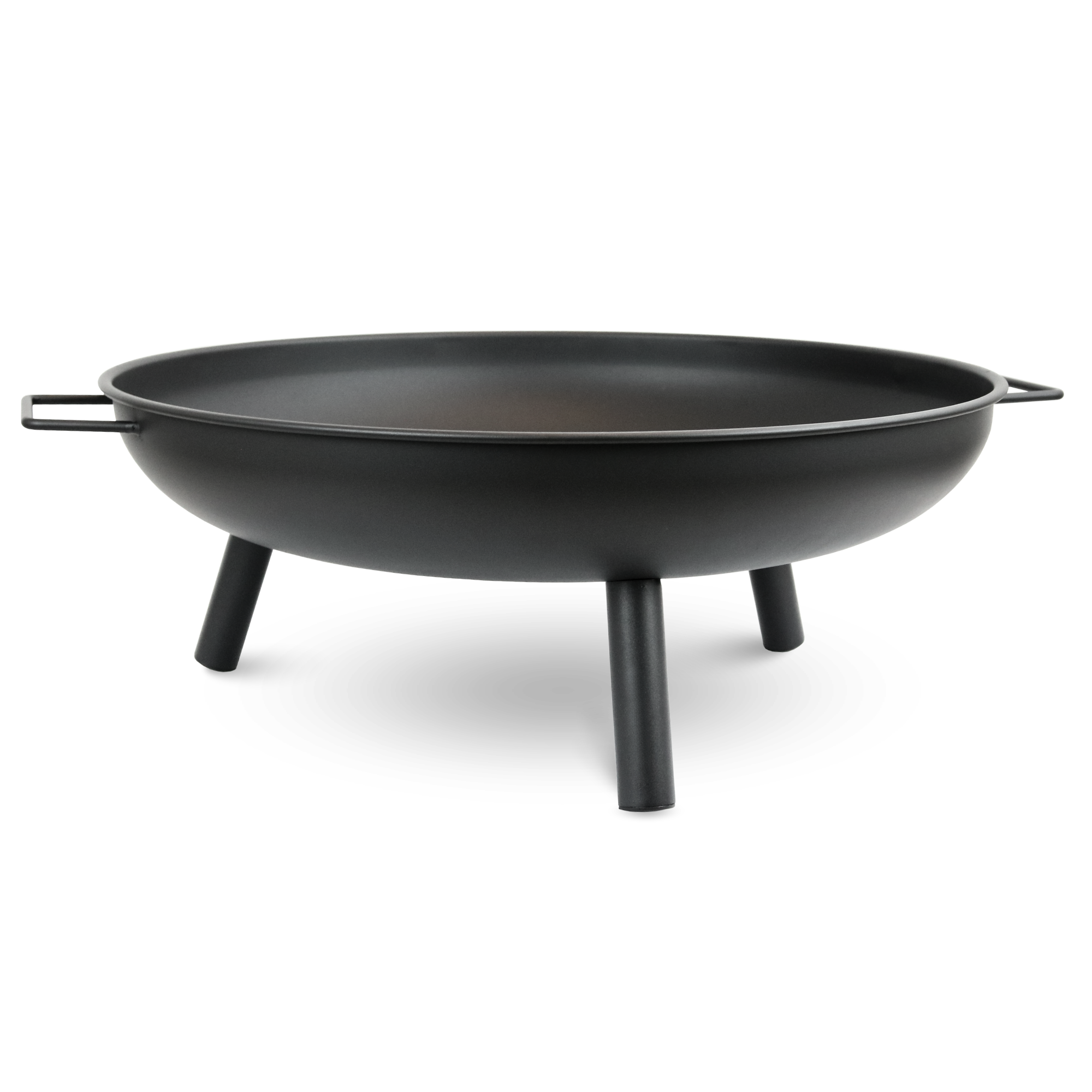Feuerschale mit drei Standfüßen, Durchmesser 58 cm, schwarz
