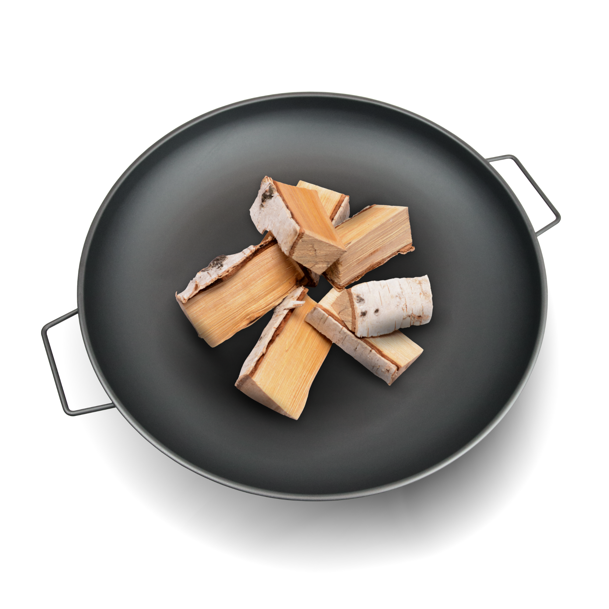 Feuerschale mit drei Standfüßen, Durchmesser 58 cm, schwarz