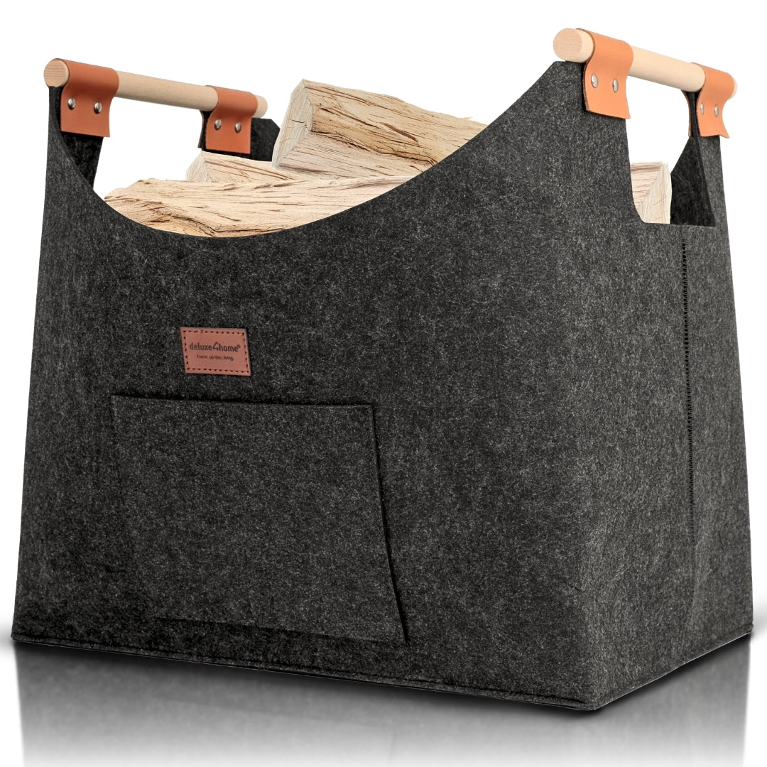 filztasche holz aufbewahrung XL Multifunktions Korb I Filztasche für Brennholz, Einkauf, Aufbewahru