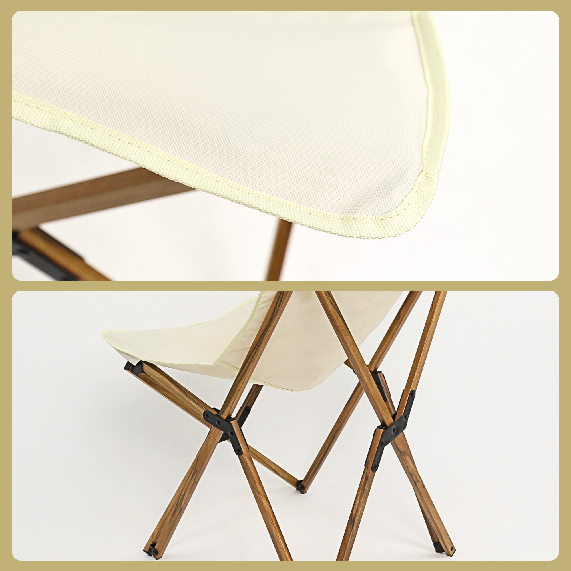 Campingstuhl Faltbar Creme