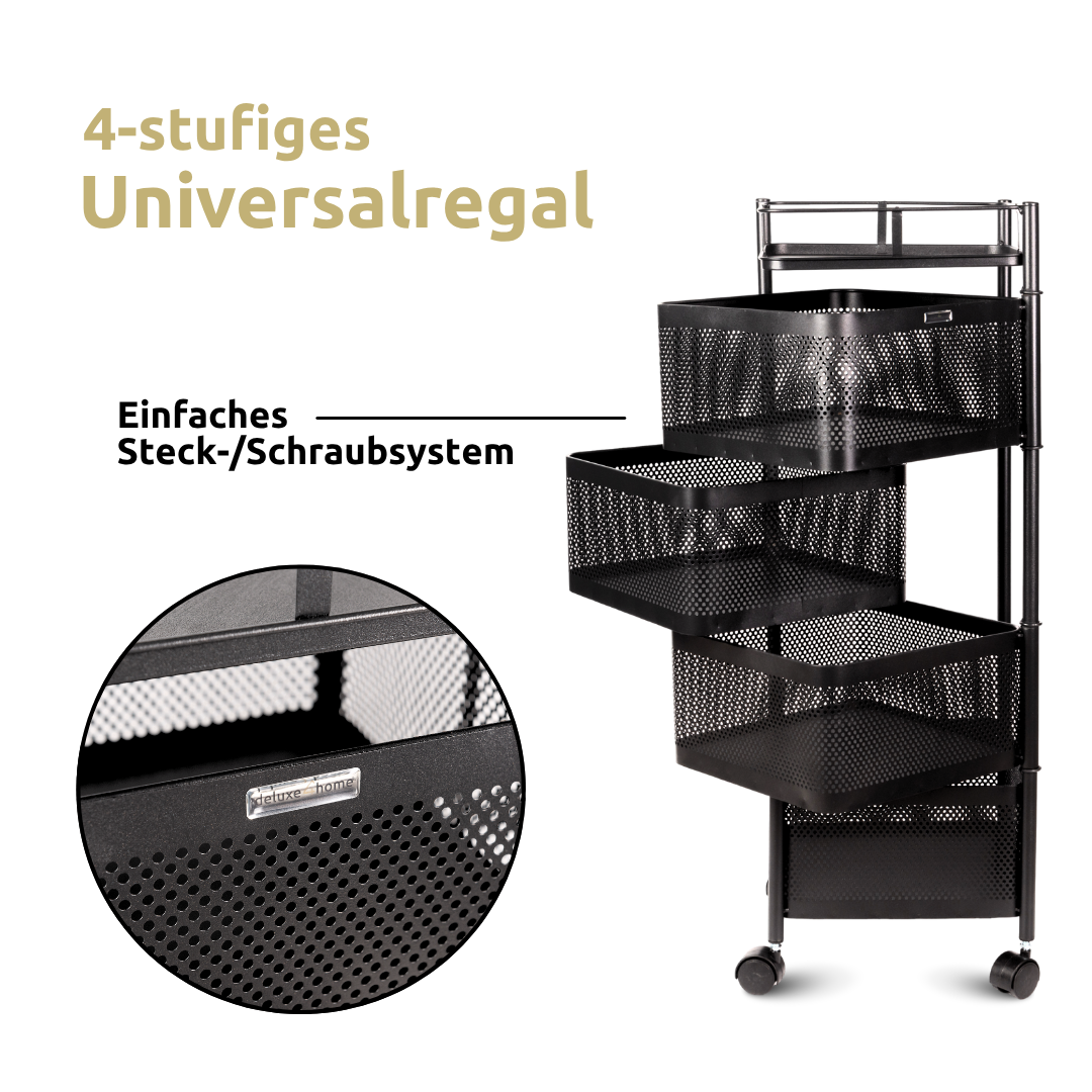 Rollwagen mit 4 schwenkbaren Ebenen
