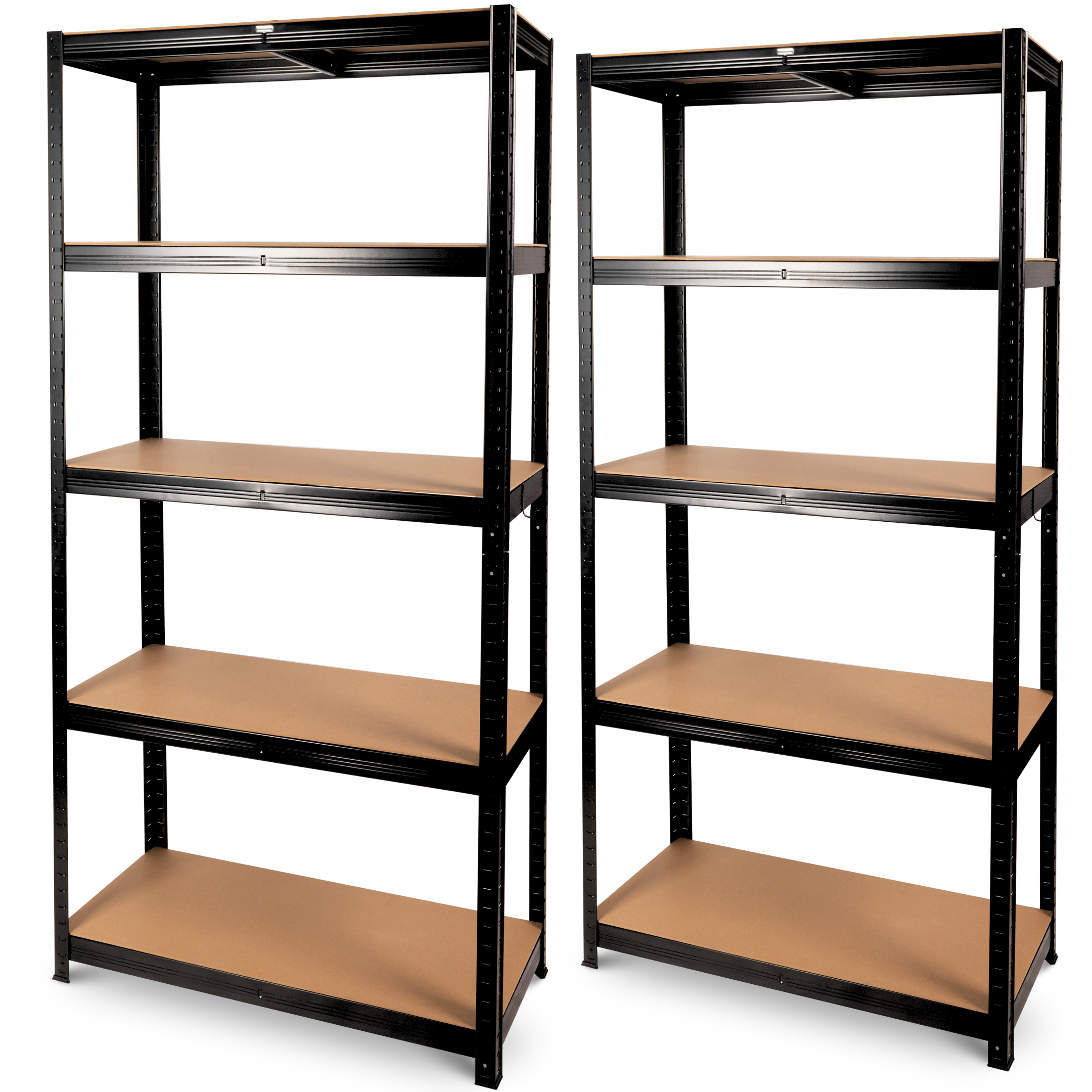 Schwerlastregal 90x40x180cm I belastbar bis 875kg I 5 Ablagen + Haken