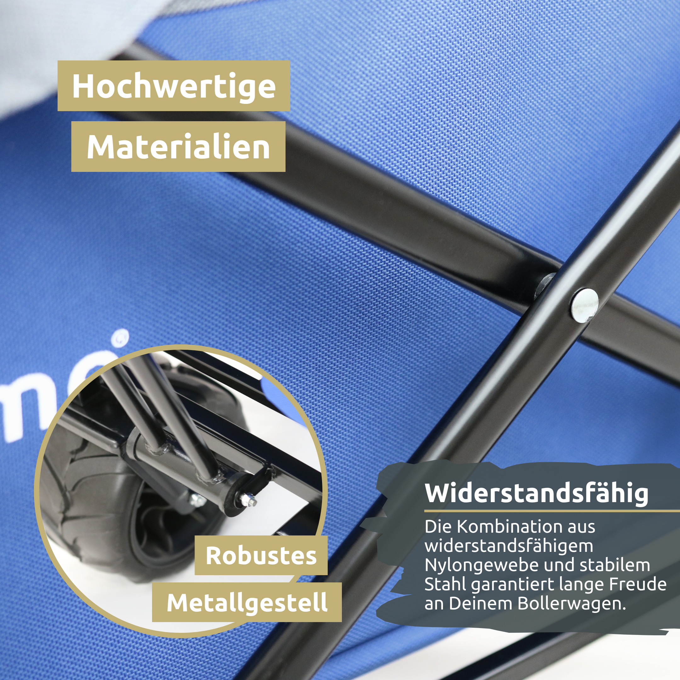 Bollerwagen mit breiten Reifen