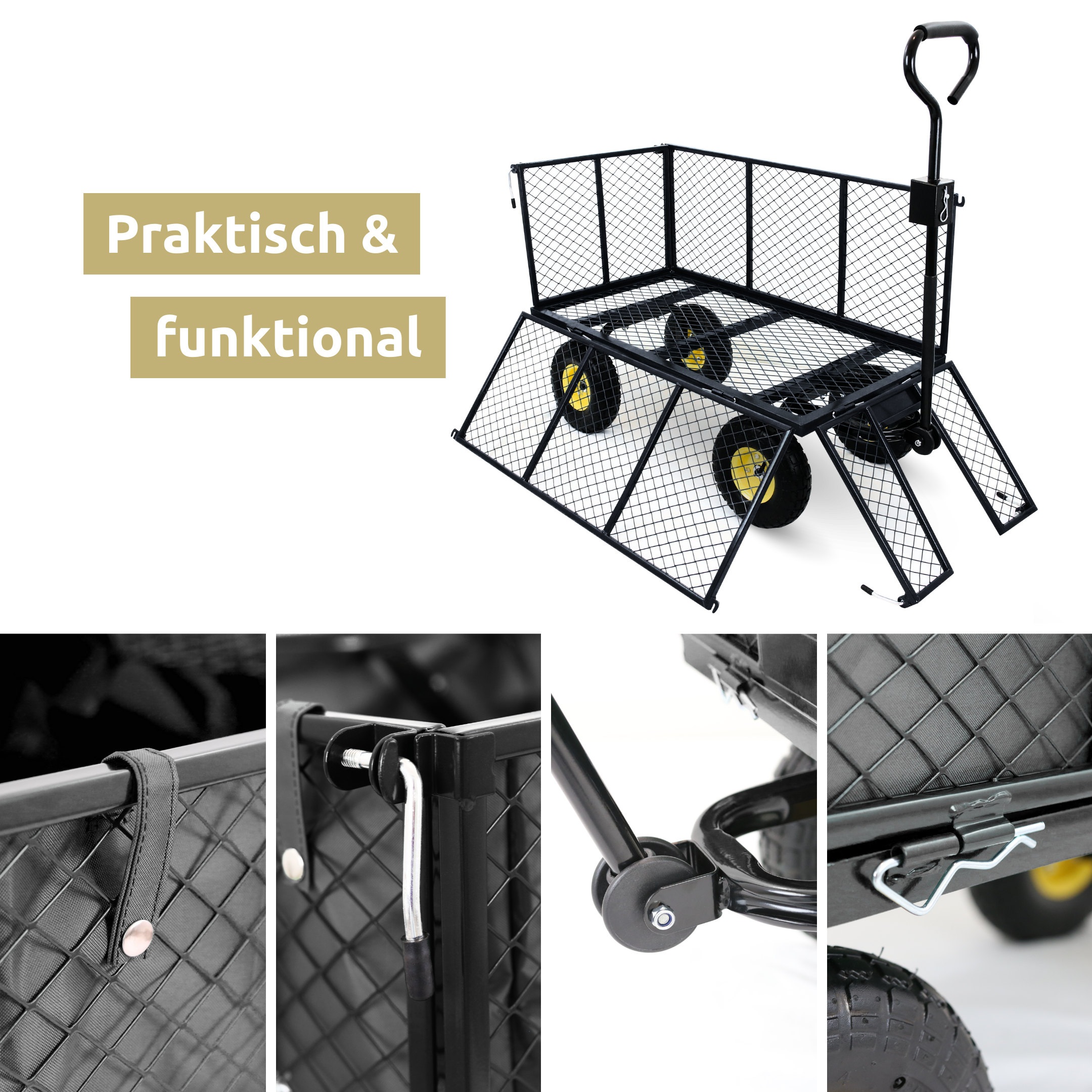 Bollerwagen | Transportwagen inkl. Handschuhe