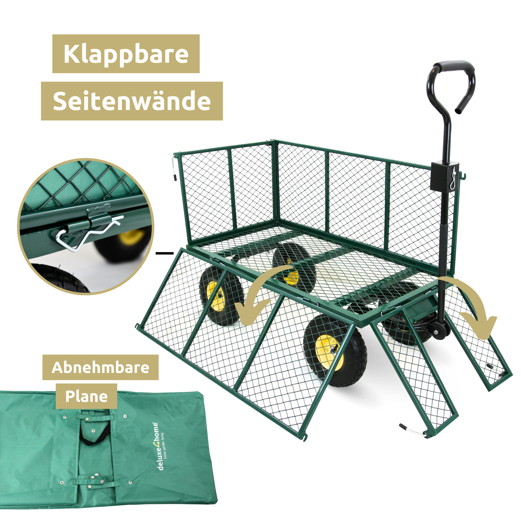 Bollerwagen | Transportwagen inkl. Handschuhe