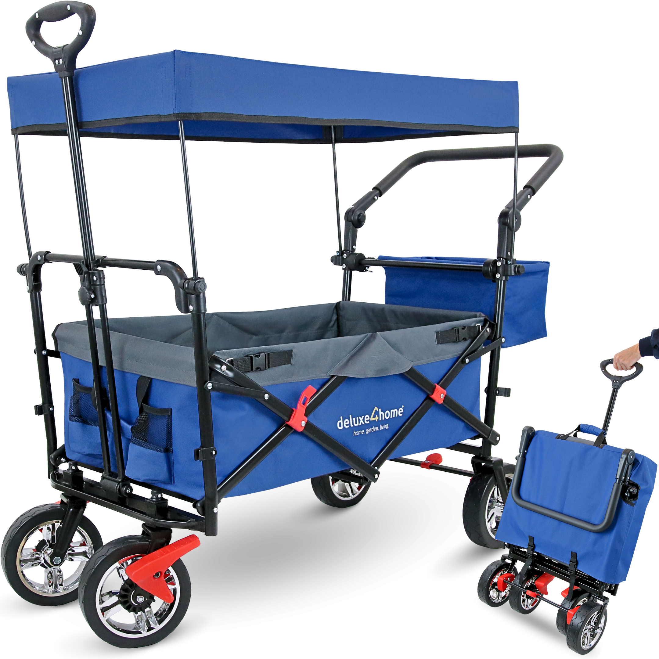 Faltbarer Bollerwagen mit Dach