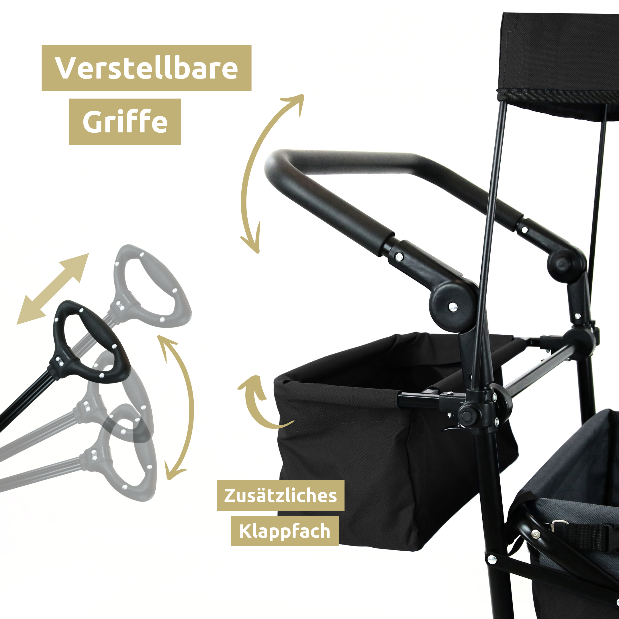 Bollerwagen | Transportwagen faltbar mit Dach