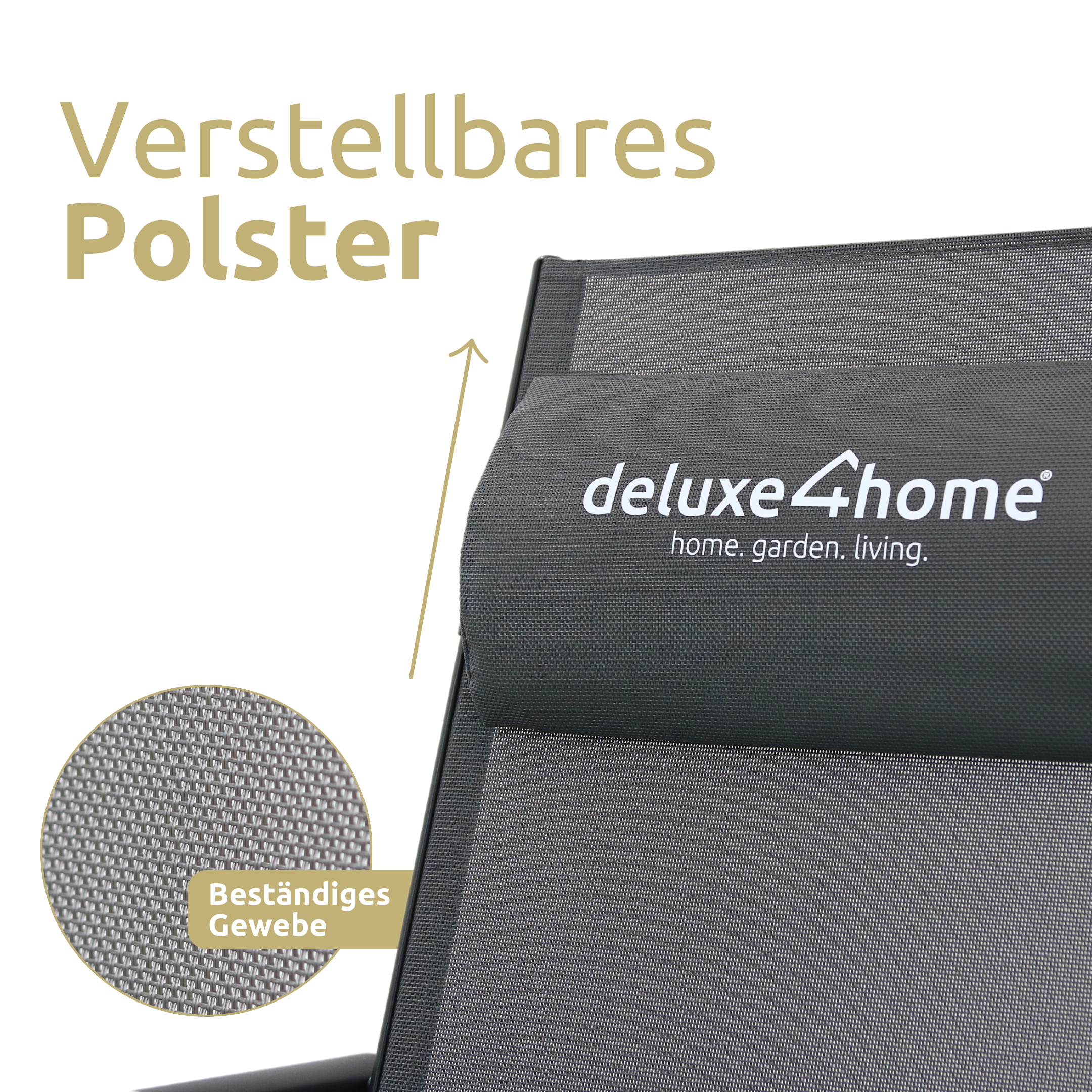 Gartenstuhl Klappstuhl mit 7-stufig verstellbarer Rückenlehne