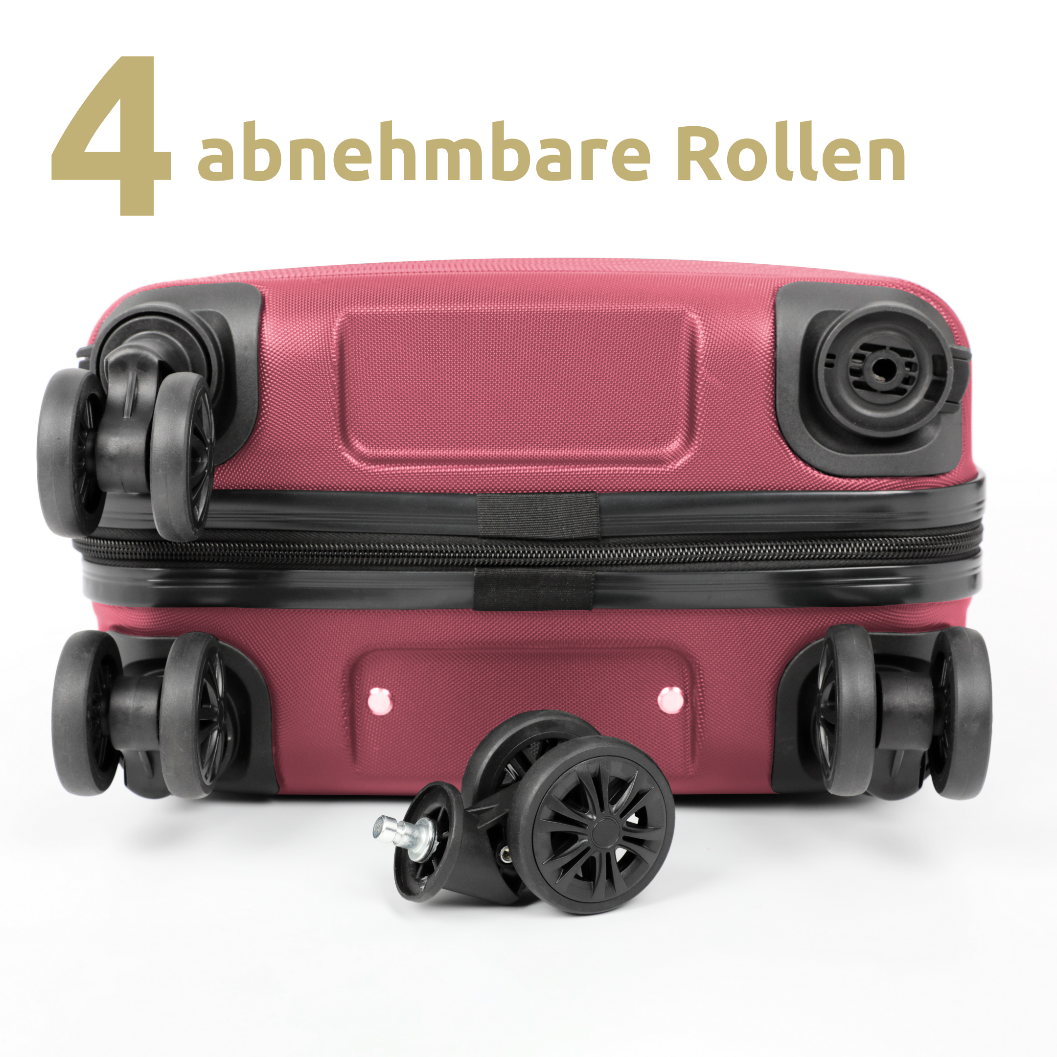 4-teiliges Hartschalenkofferset mit Schloss