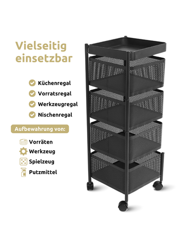 Rollwagen mit 4 schwenkbaren Ebenen